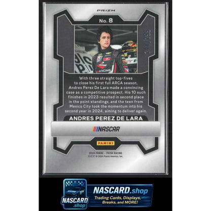 2024 Panini Prizm #8 Andres Perez De Lara Red #/299 RC