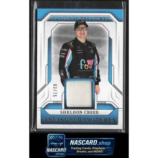 2025 Panini National Treasures Sheldon Creed Treasured Swatches Blue #/75