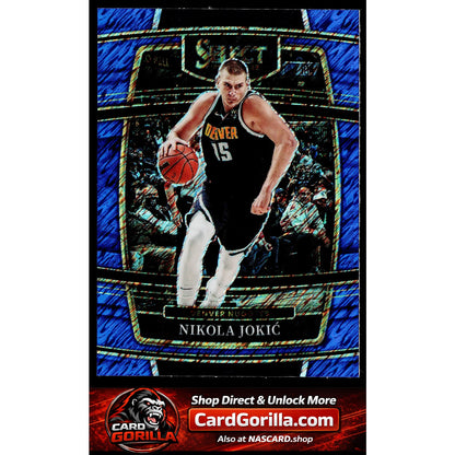 2021-22 Panini Select #82 Nikola Jokic Blue Shimmer Prizms