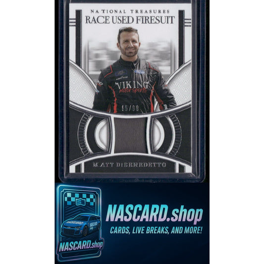 2024 Panini National Treasures #RUF-MDT Matt DiBenedetto Race Used Firesuit #/99