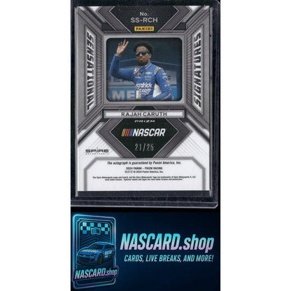 2024 Panini Prizm #SS-RCH Rajah Caruth Sensational Signatures Mojo #/25 - Card Gorilla