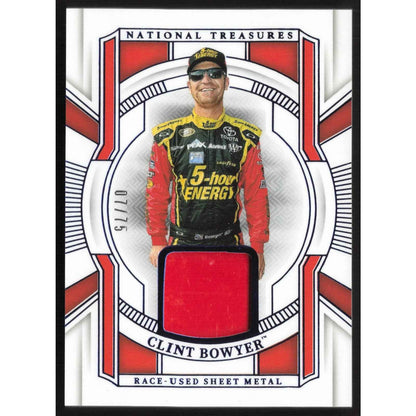 2025 Panini National Treasures Clint Bowyer Race Used Sheet Metal Blue #/75