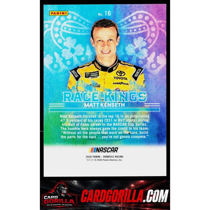2026 Donruss #16 Matt Kenseth Race Kings Diamond Plate #/199