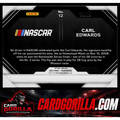 2024 Panini Prizm #12 Carl Edwards Victory Lane Mojo #/25