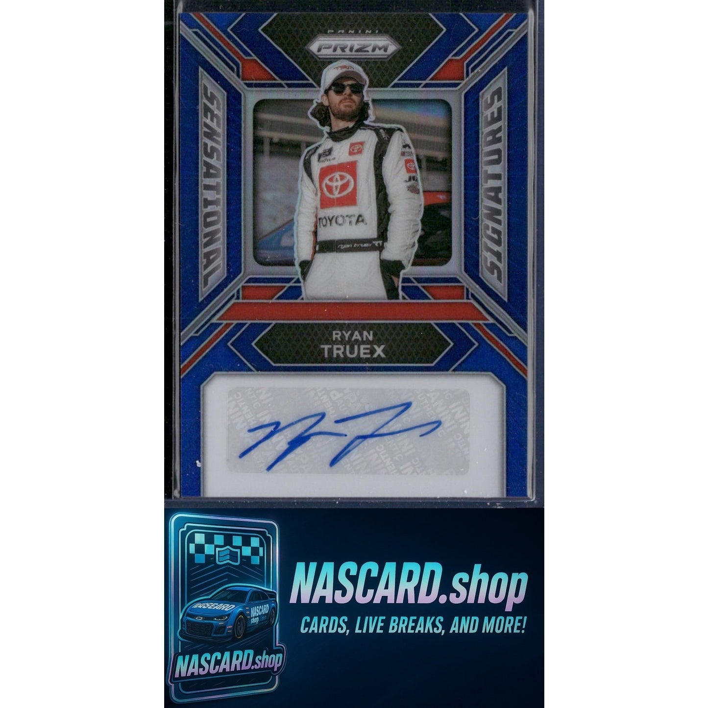 2024 Panini Prizm #SS-RTX Ryan Truex Sensational Signatures Blue #/49 - Card Gorilla