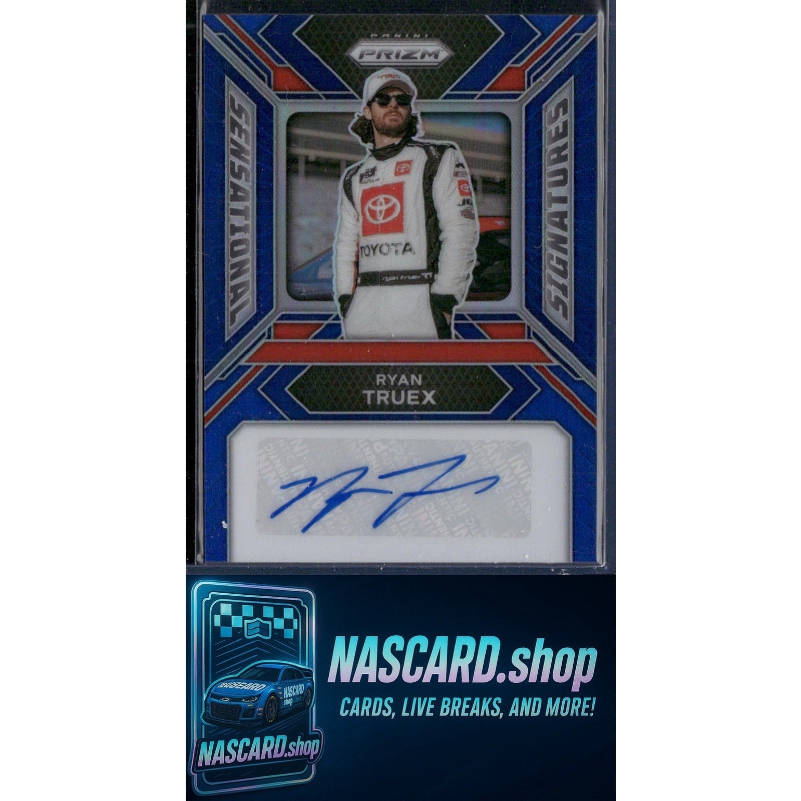 2024 Panini Prizm #SS-RTX Ryan Truex Sensational Signatures Blue #/49 - Card Gorilla