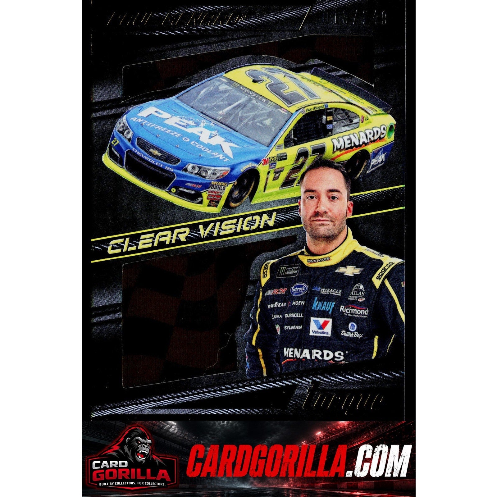 2017 Panini Torque #14 Paul Menard Clear Vision