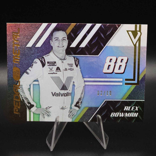 2020 Panini Chronicles - Pedal to the Metal Gold #40 Alex Bowman /10 - NASCARD.shop