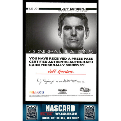 2011 Wheels Main Event #ME-JG Jeff Gordon Main Event Marks Blue #/5 - NASCARD.shop