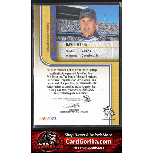 2005 Press Pass #NNO David Green Signings Gold #/50