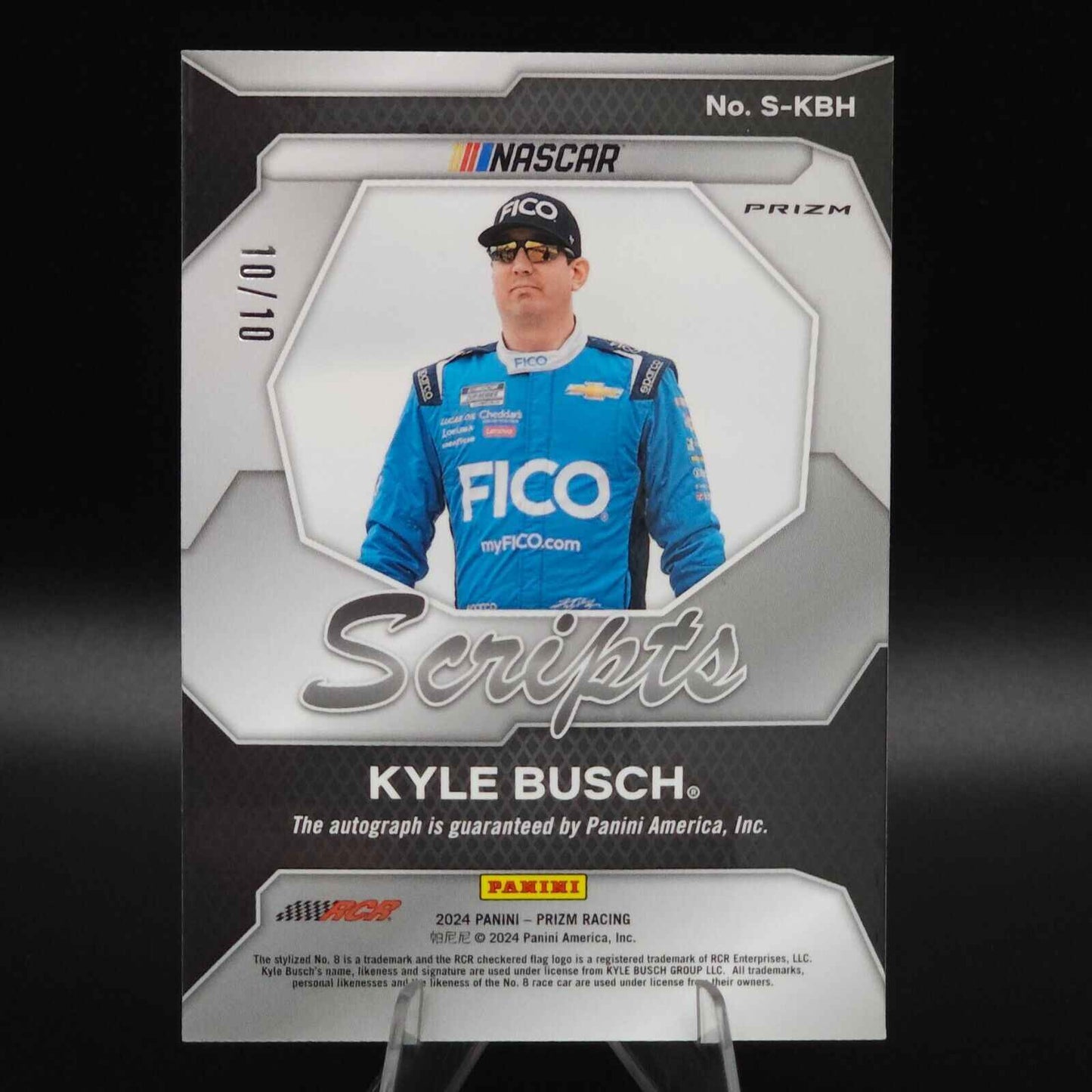 2024 Panini Prizm Racing Scripts Mojo #S-KBH Kyle Busch 10/10 - NASCARD.shop