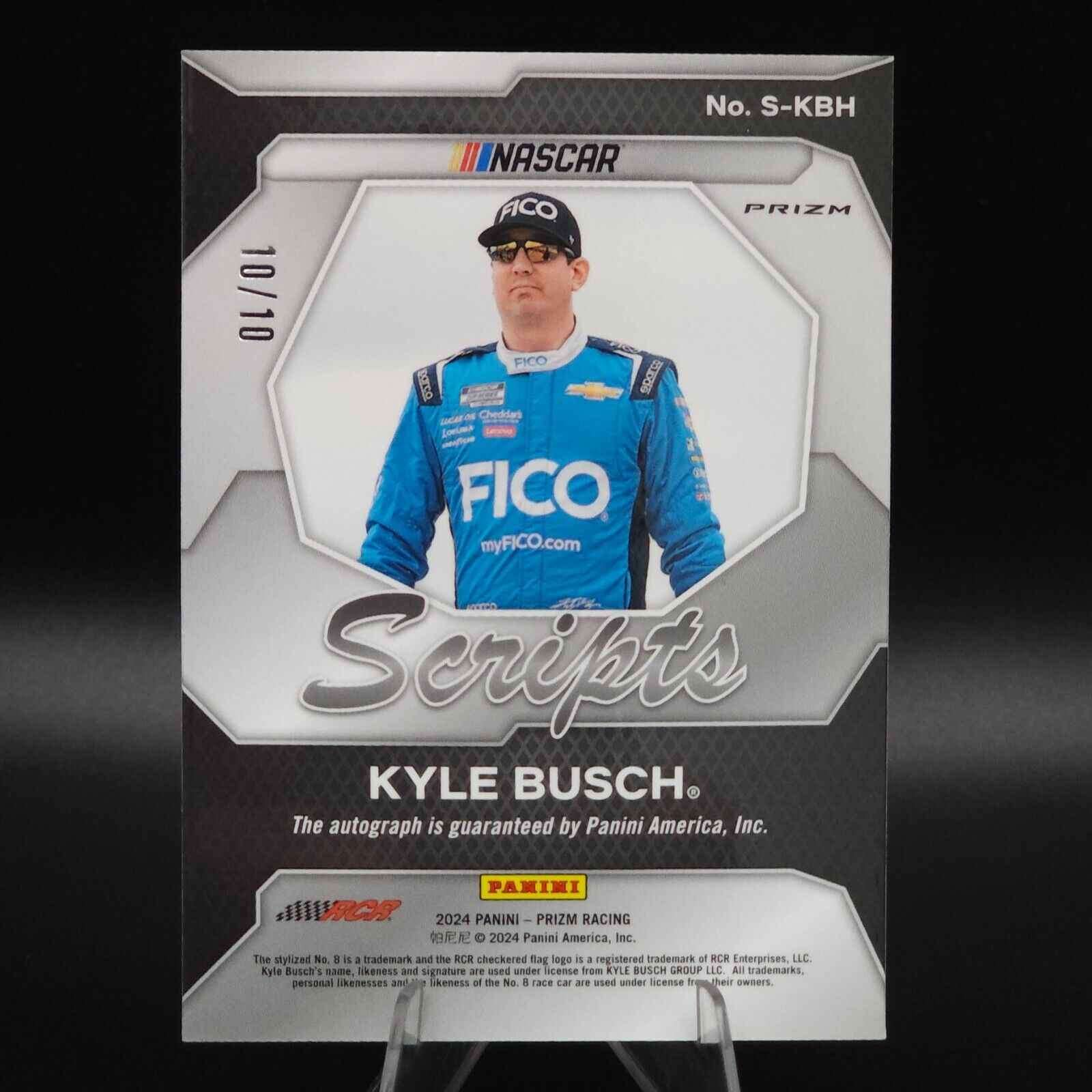 2024 Panini Prizm Racing Scripts Mojo #S-KBH Kyle Busch 10/10 - NASCARD.shop