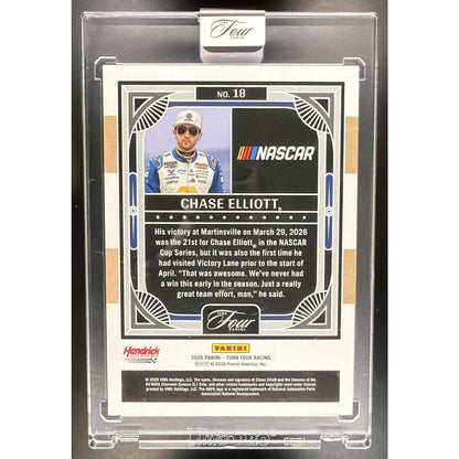 2026 Panini Turn Four Racing Chase Elliott #18 Holo Silver 2/49
