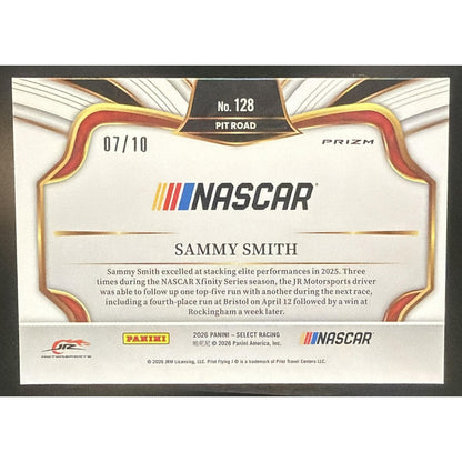 2026 Panini Select NASCAR Sammy Smith #128 Set - Pit Road Gold Prizms 7/10