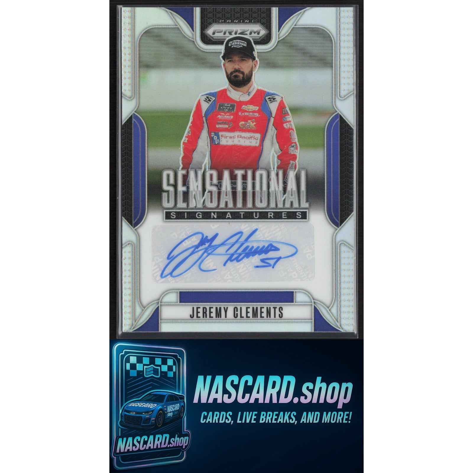 2025 Panini Prizm #SS-JCT Jeremy Clements Sensational Signatures Prizm