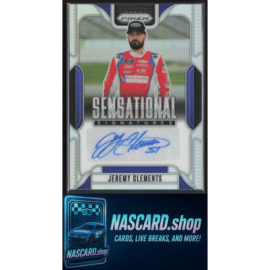 2025 Panini Prizm #SS-JCT Jeremy Clements Sensational Signatures Prizm