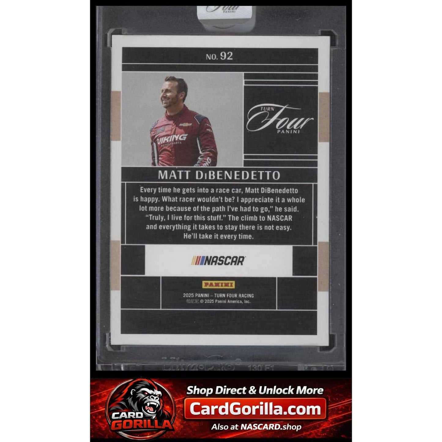 2025 Panini Turn Four #92 Matt DiBenedetto Gold #/10