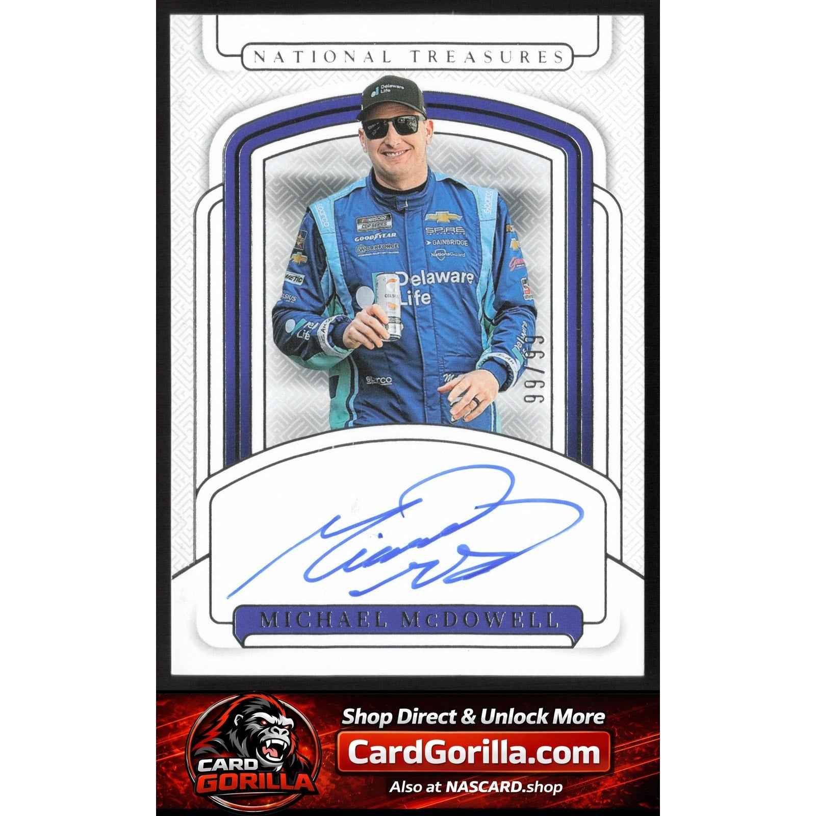 2025 Panini National Treasures #S-MMD Michael McDowell Signatures #/99