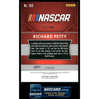 2025 Panini Prizm #160 Richard Petty Blue #/199
