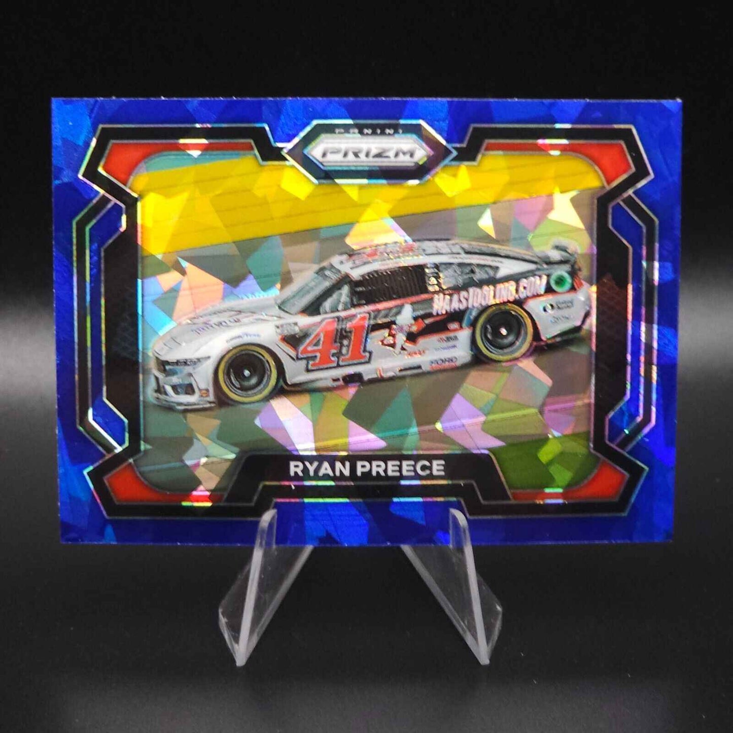 2024 Panini Prizm Racing Rides Blue Cracked Ice #40 Ryan Preece - NASCARD.shop