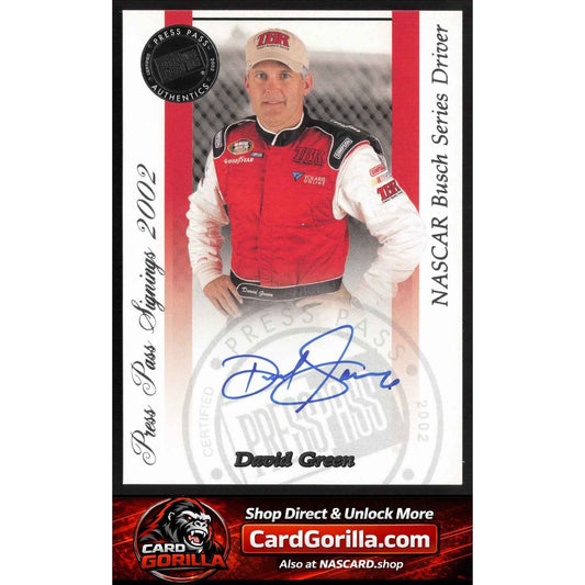 2002 Press Pass #NNO David Green Signings