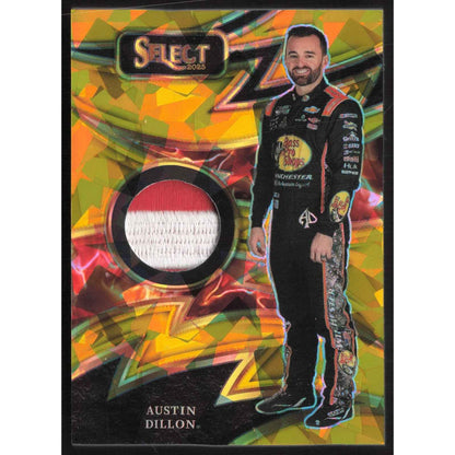 2025 Panini Select #S-ADN Austin Dillon Sparks Gold Ice Prizms #/10