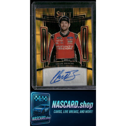 2024 Panini Select #S-CBE Chase Briscoe Signatures Gold Flash Prizms #/10 - NASCARD.shop