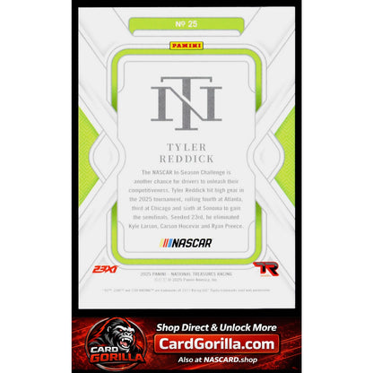 2025 Panini National Treasures #25 Tyler Reddick #/35