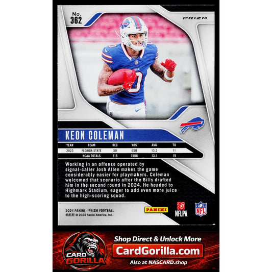 2024 Panini Prizm #362 Keon Coleman Silver