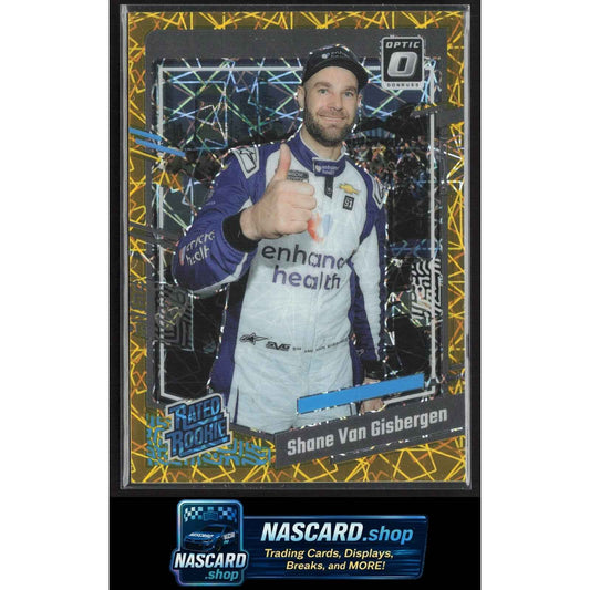 2024 Donruss #100 Shane Van Gisbergen Optic Gold Velocity #/10 Rated Rookie