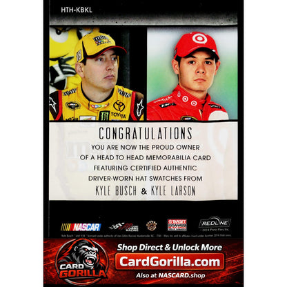 2014 Press Pass Redline Kyle Busch Kyle Larson Head to Head Blue #/10