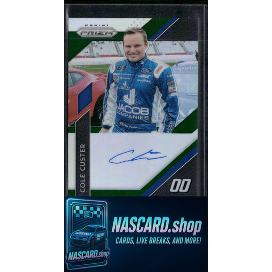 2019 Panini Prizm #DS-CC Cole Custer Driver Signatures Green Prizm #/99