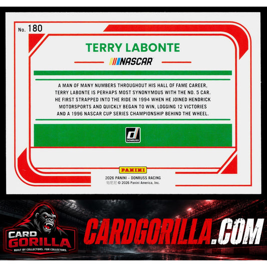 2026 Donruss #180 Terry Labonte Red #/299