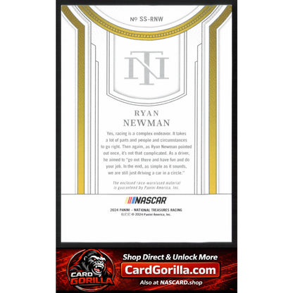 2024 Panini National Treasures #SS-RNW Ryan Newman Silhouettes #/99