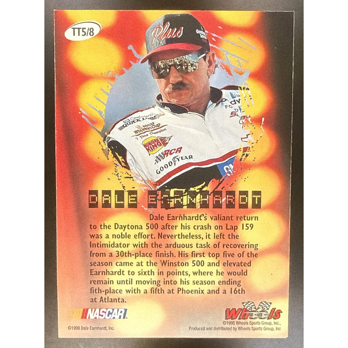 1998 Wheels High Gear Dale Earnhardt #TT5 Top Tier