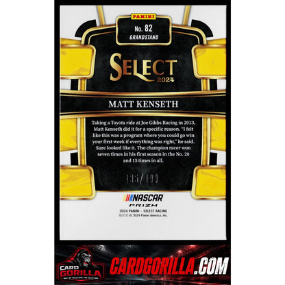 2024 Panini Select #82 Matt Kenseth Light Blue Prizms #/199