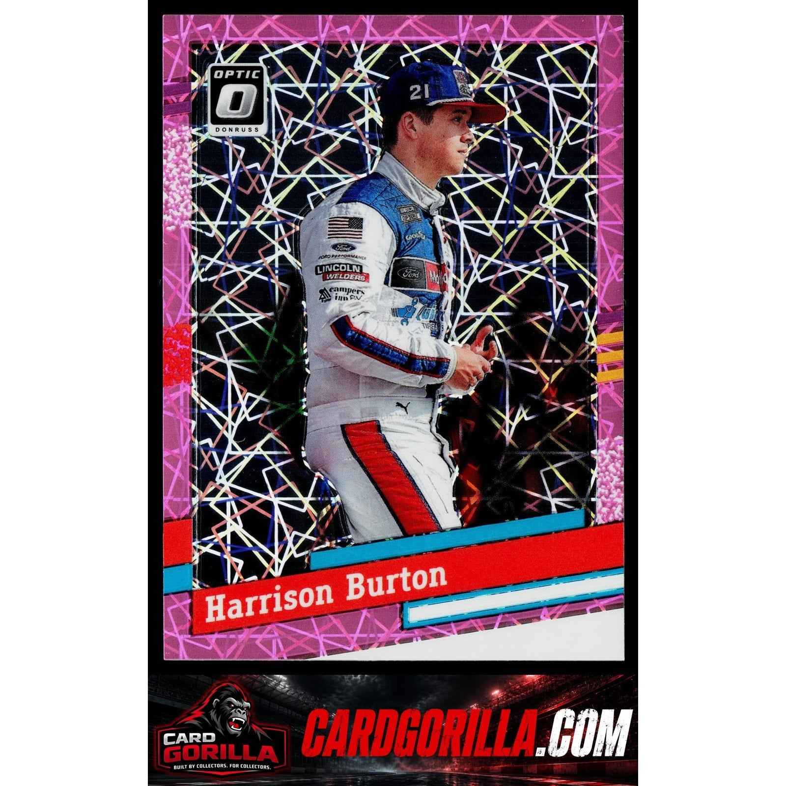 2024 Donruss #140 Harrison Burton Optic Pink Velocity #/79