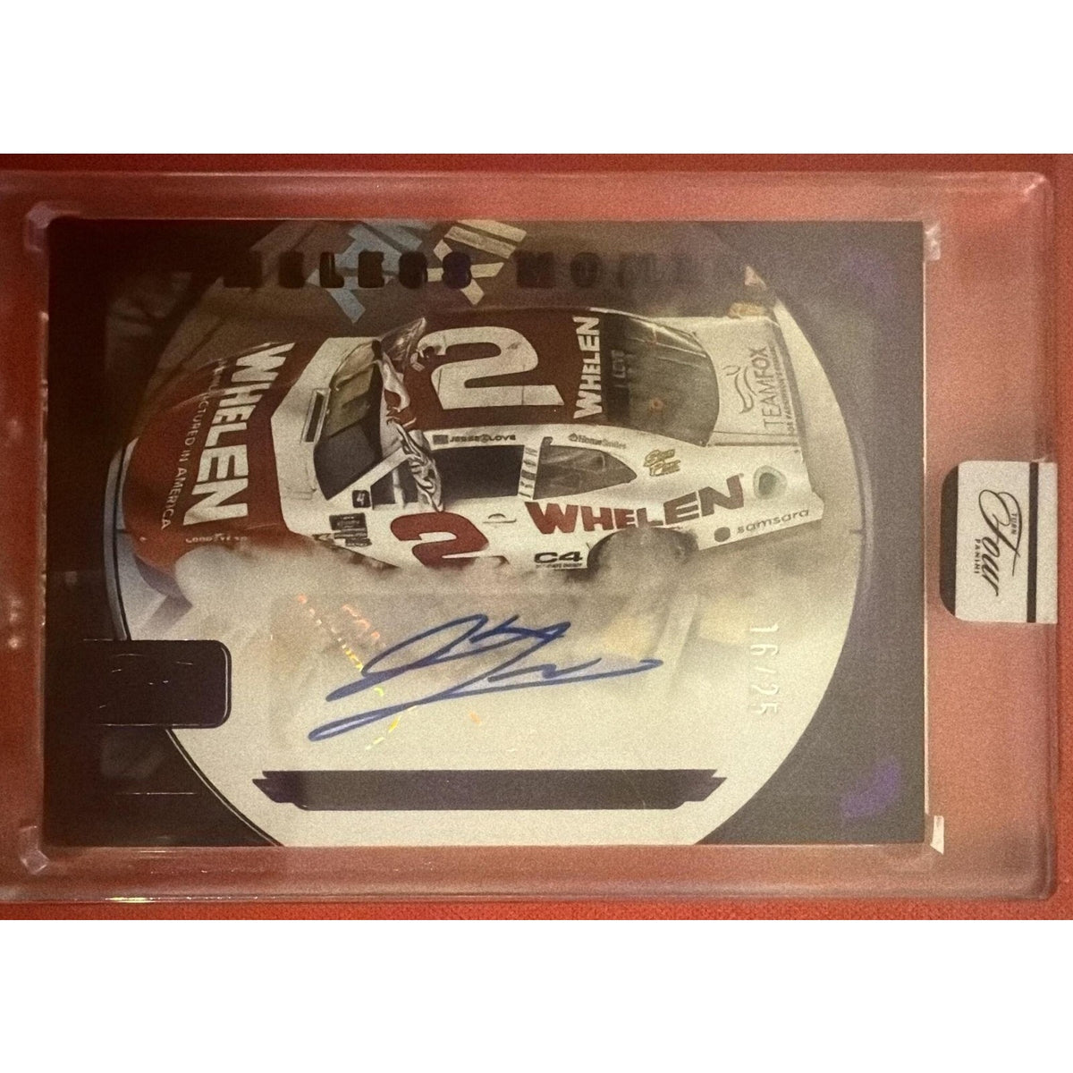 2026 Panini Turn Four Racing Jesse Love #11 Timeless Moments Purple 16/25 Auto