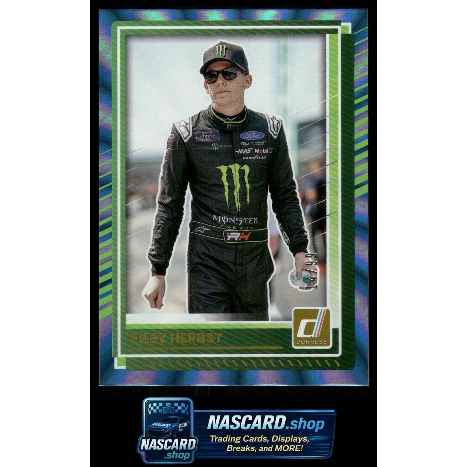 2025 Donruss #91 Riley Herbst Carolina Blue Laser #/99