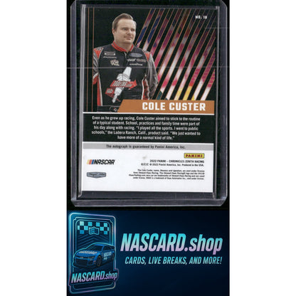 2022 Panini Chronicles #18 Cole Custer Zenith Autographs