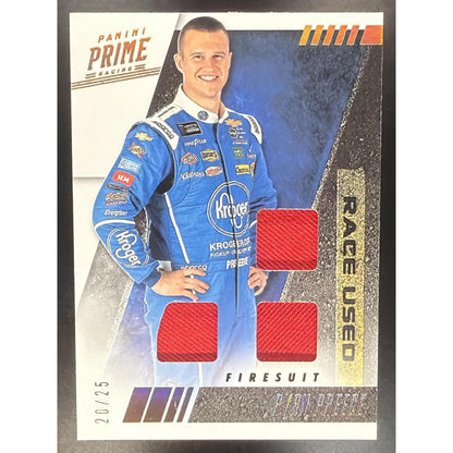 2019 Panini Prime Ryan Preece #RUT-RP Race Used Trios Firesuits Holo Gold 20/25