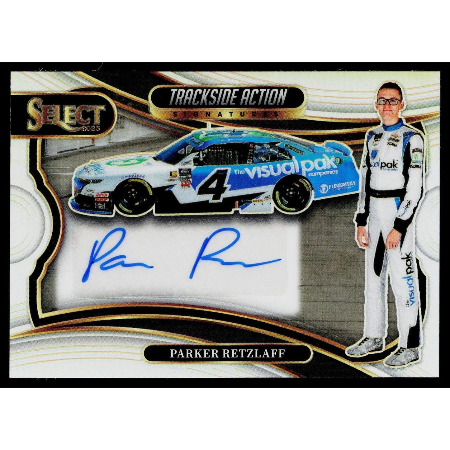 2025 Panini Select #TAS-PRZ Parker Retzlaff Trackside Action Signatures