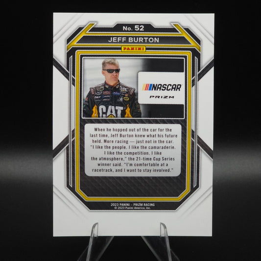 2023 Panini Prizm - Jeff Burton #52 White Sparkle Prizm