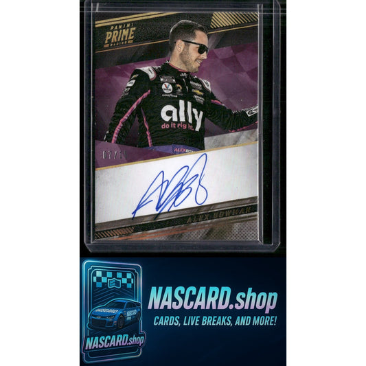 2023 Panini Prime #PS-ABO Alex Bowman Prime Signatures Holo Gold #/15 - Card Gorilla