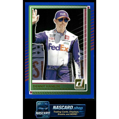 2025 Donruss #69 Denny Hamlin Blue #/199