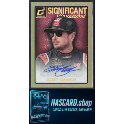 2021 Donruss Racing #S-KU Kurt Busch Significant Signatures Gold #25/25