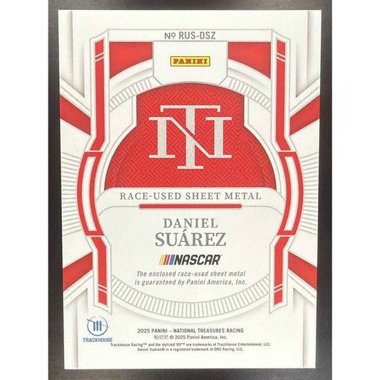 2025 Panini National Treasures Daniel Suarez #17 Race Used Sheet Metal 11/25