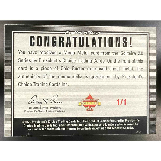 2020 President's Choice Mega Metal Cole Custer 1/1