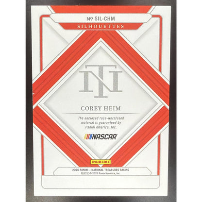 2025 Panini National Treasures Corey Heim #7 Silhouettes 53/75 MEM