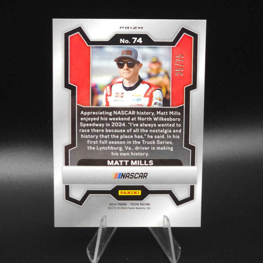 2024 Panini Prizm Racing Blue Pulsar #74 Matt Mills /75 - NASCARD.shop